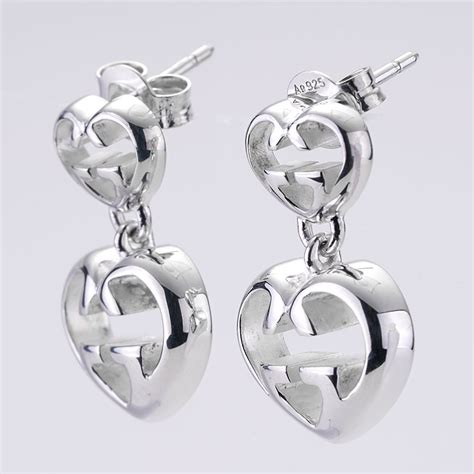 Gucci Love Britt Sterling Silver Earrings Fine Jewelry